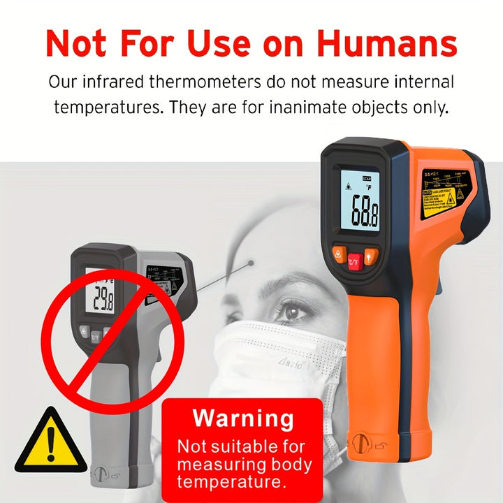 [Popular Choice] NJTY High-Precision Non-Contact Infrared Thermometer Gun - Digital Display, Durable Plastic, Battery Operated (AAA), Ideal for Cooking, Grills & Engines, Industrial Temperature Measurement