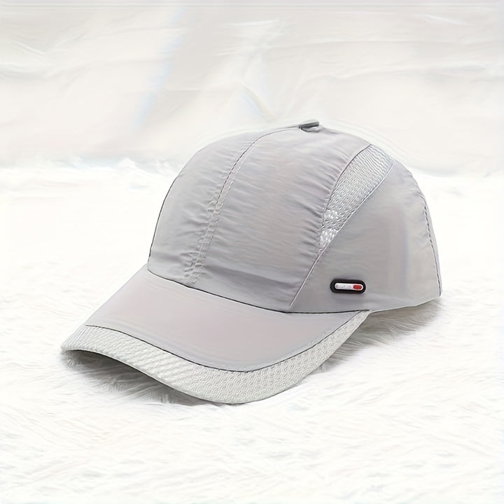 Thin Style Quick-Dry Baseball Cap Mesh Hat for Men, Summer Breathable Outdoor Fishing Sun Visor Duckbill Cap