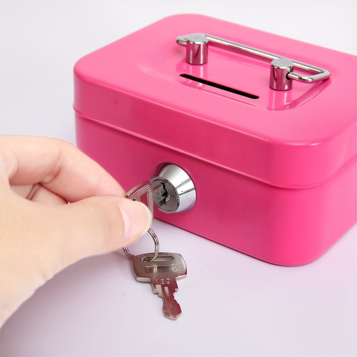 1pc Metal Keylock Storage Box, Money Box, Adult Deposit Box, Coin Deposit Box, Adult Deposit Box, Deposit Box, Cash Register 4.5 * 3.8* 2.3"/11.5 * 9.9 * 5.8cm