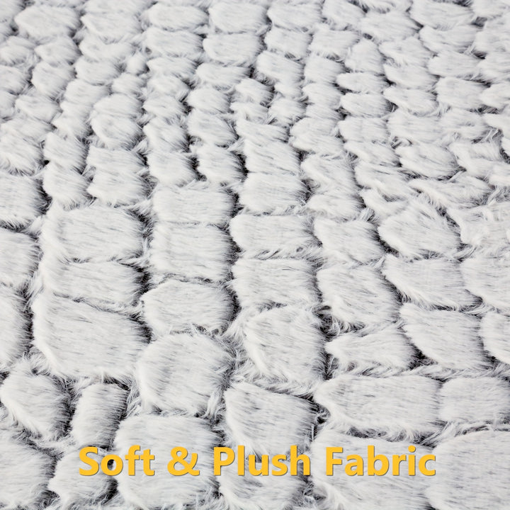 Extra Warm Thermal Cat Dog Bed Mat, Ultra Soft Cat Pet Mat Pad for Indoor Outdoor with Removable Cover Non-Slip Bottom Washable