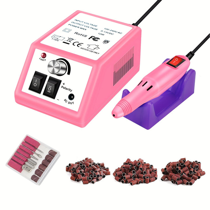 [156pcs Electric Nail Drill Machine] Professional Electric Nail Drill Machine Nails File Manicure Set Low Noise Vibration With 156pcs Sanding Bands For Acrylic Nail Drill Gel Art Remover Pedicure Tool Glazing Polisher Polishi