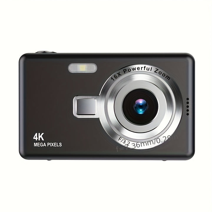 A Portable Student Camera With Auto-focus, FHD 1080P Resolution, 12 Million Pixels, 16x Digital Zoom, And A 2.4-inch TFT Screen.