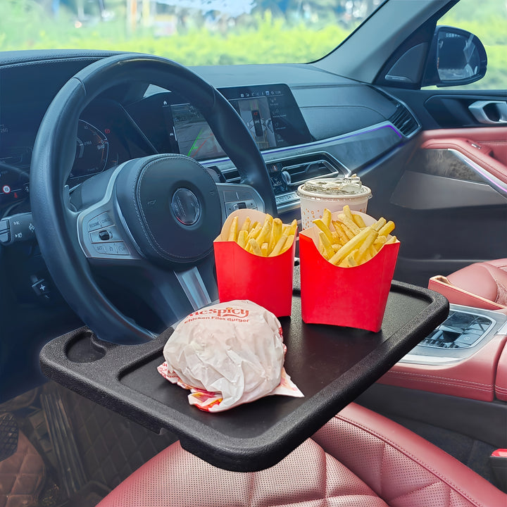 Versatile, Car Steering Wheel Dining Table 3in 1 Steering Wheel Table Multifunctional Writing Table Car Dining Table Stand Food Table with Drink Holder Laptop Table with Pen Holder