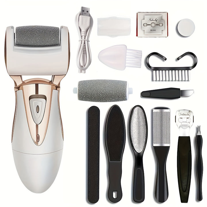 USB Powered GERTZY Rechargeable Callus Remover Kit - Electric Foot File for Smooth Feet with Nickel Battery