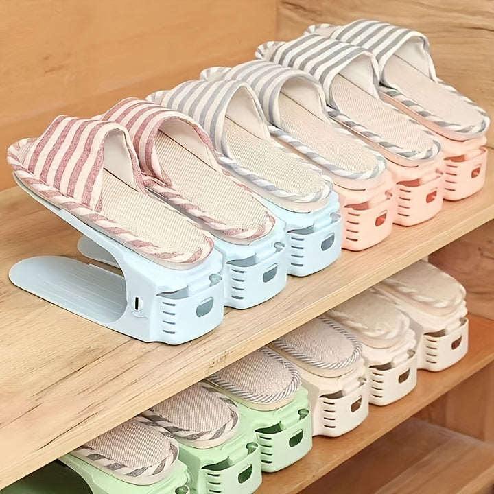 Adjustable Shoe Height Shoe Cabinet Saves Space, a Great Tool for Organizing Shoes at Home, Easy to Fold Shoe Rack for Indoor Use., Entryway Organizer | Pastel Shoe Holder | Lightweight Storage Solution, Shoe Storage Organize