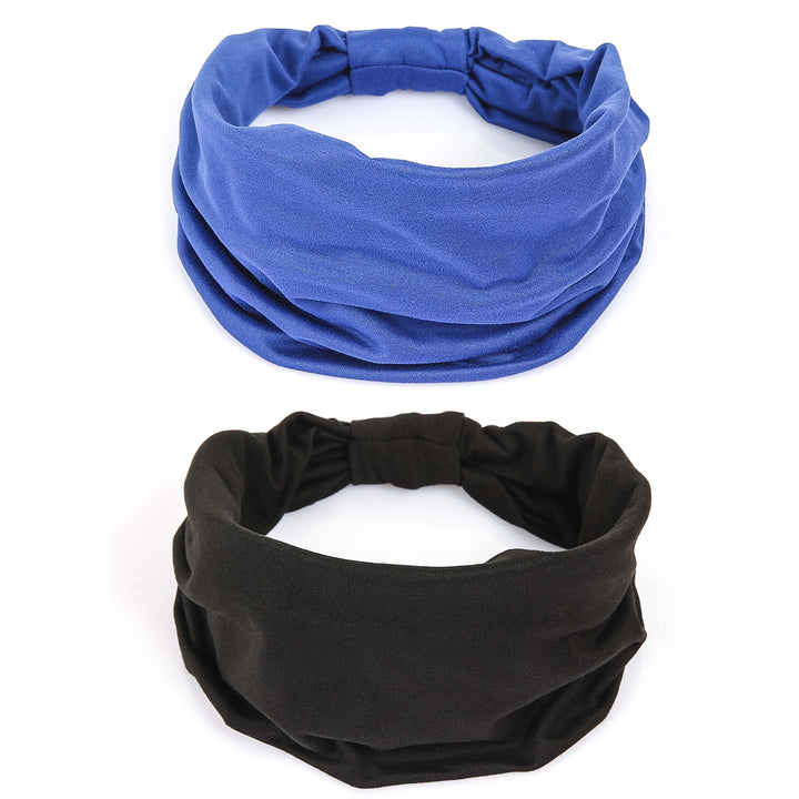 Wide Headbands For Women Non Slip Soft Elastic Hair Bands Yoga Running Sports Workout Gym Head Wraps, Knotted Cloth African Turbans Bandana