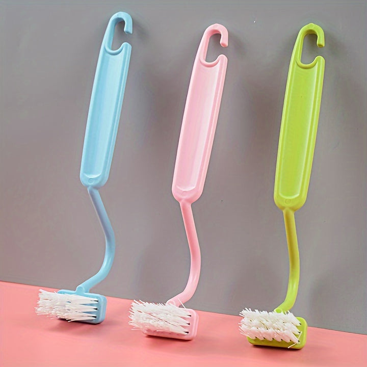 1pc V-shaped Toilet Brush, Small Toilet Brush, No Dead Corner Cleaning Brush, The Household Bathroom Artifact, Can Turn The Toilet Elbow To Hang On The Wall SS