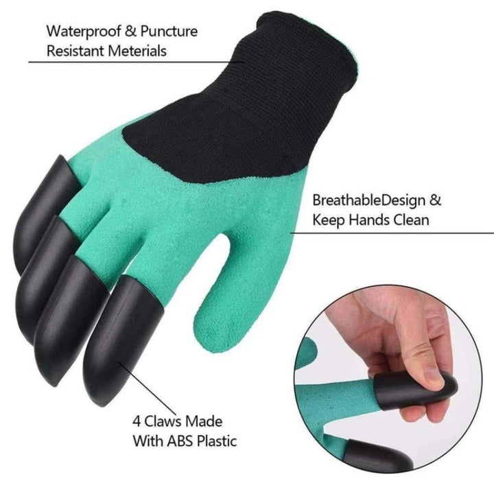 Garden Gloves With Claws - Dig, Plant, Weed & Seed Effortlessly - Protect Your Fingers & Nails!
