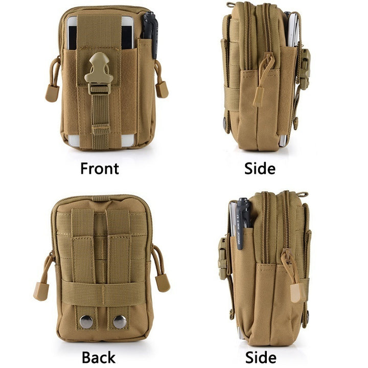 Men's Tactical Slim Fanny Pack - High Quality Oxford Fabric, Adjustable Straps, Multiple Pockets for Smartphones, Wallets & Keys, Ideal for Travel, Hiking & Outdoor Sports