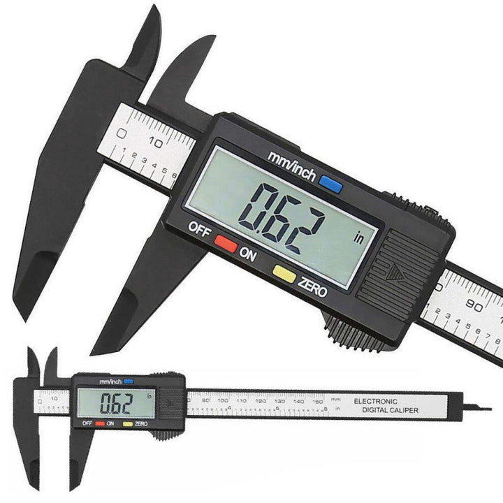 150mm Digital Caliper, Carbon Fiber Electronic Vernier Caliper Gauge Micrometer Measuring Tool Digital Ruler 100mm