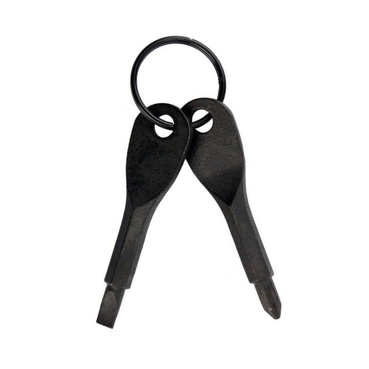 2pcs Mini Screwdriver Keychain - Compact Metal Tool for Everyday Use, No Electricity Needed