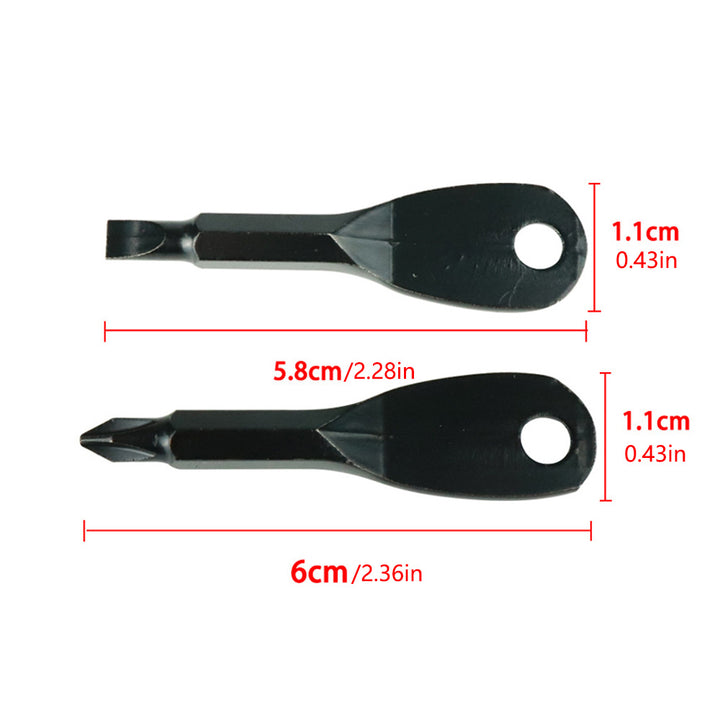 2pcs Mini Screwdriver Keychain - Compact Metal Tool for Everyday Use, No Electricity Needed