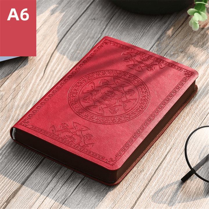 Stylish Vintage Pattern PU Leather Notebook - 140 Sheets of Diary Notepad Stationery - Perfect Gift!