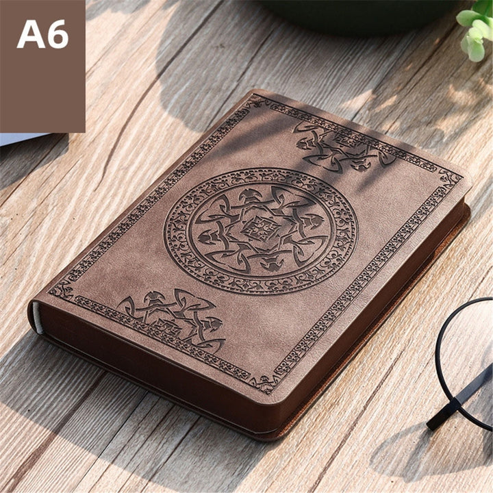 Stylish Vintage Pattern PU Leather Notebook - 140 Sheets of Diary Notepad Stationery - Perfect Gift!