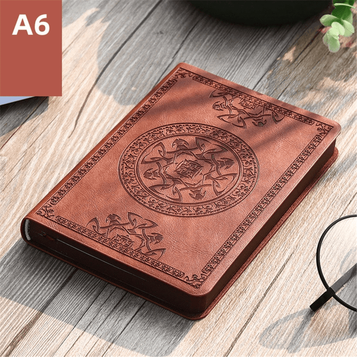 Stylish Vintage Pattern PU Leather Notebook - 140 Sheets of Diary Notepad Stationery - Perfect Gift!
