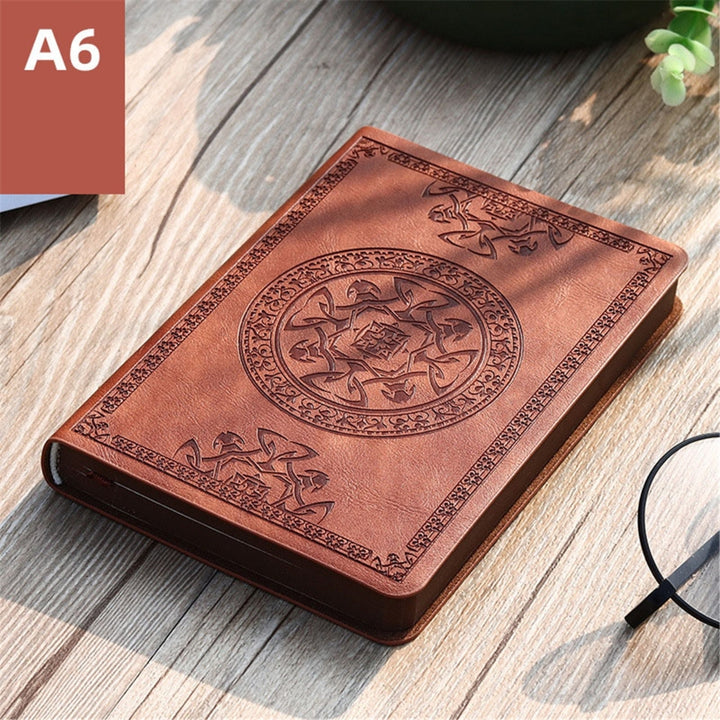 Stylish Vintage Pattern PU Leather Notebook - 140 Sheets of Diary Notepad Stationery - Perfect Gift!