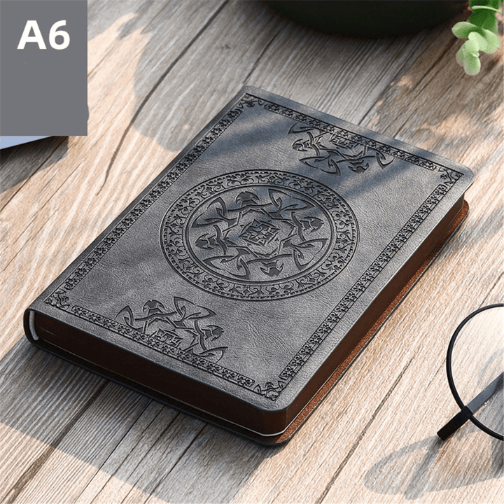 Stylish Vintage Pattern PU Leather Notebook - 140 Sheets of Diary Notepad Stationery - Perfect Gift!