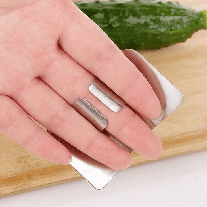 1pc, Finger Guard Stainless Steel Finger Guard For Slicing Reusable Finger Guard Kitchen Finger Guard Metal Finger Guard Cutting Protector Safety Cutting Tools Kitchen Accessaries Kitchen Tools Kitchen Accessories