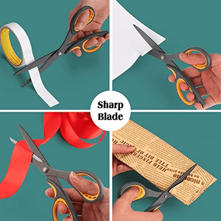 Teflon-Coated Scissors That Won'T Stick, Suitable for Home And Office Use, Rust-Free Shears Ideal for Kitchen Tasks, And Comfortable Grip Scissors for Arts, Crafts, And DIY Projects in Classrooms.
