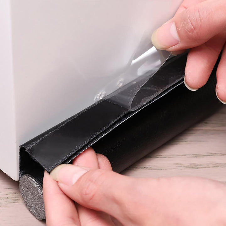 Anti-Cold Polyurethane Door Bottom Seal Strip - Adjustable Weatherstrip Under Door Draft Stopper - Foam One Side Gap Blocker for Home Insulation and Energy Saving