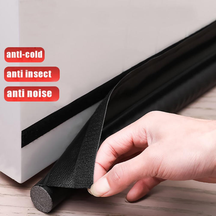 Anti-Cold Polyurethane Door Bottom Seal Strip - Adjustable Weatherstrip Under Door Draft Stopper - Foam One Side Gap Blocker for Home Insulation and Energy Saving