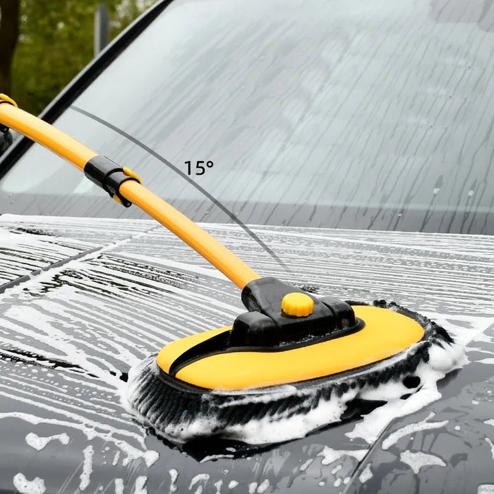 Car Cleaning Brush Car Wash Brush Telescoping Long Handle Cleaning Mop Chenille Broom Auto Accessories Microfiber Adjustable Length Car Clean Brush