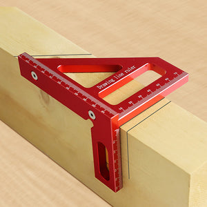 Precision Craftsmanship Multi-Angle Measuring Ruler - Durable Aluminum, Easy-to-Read DIY Tool for Woodworking & Carpentry
