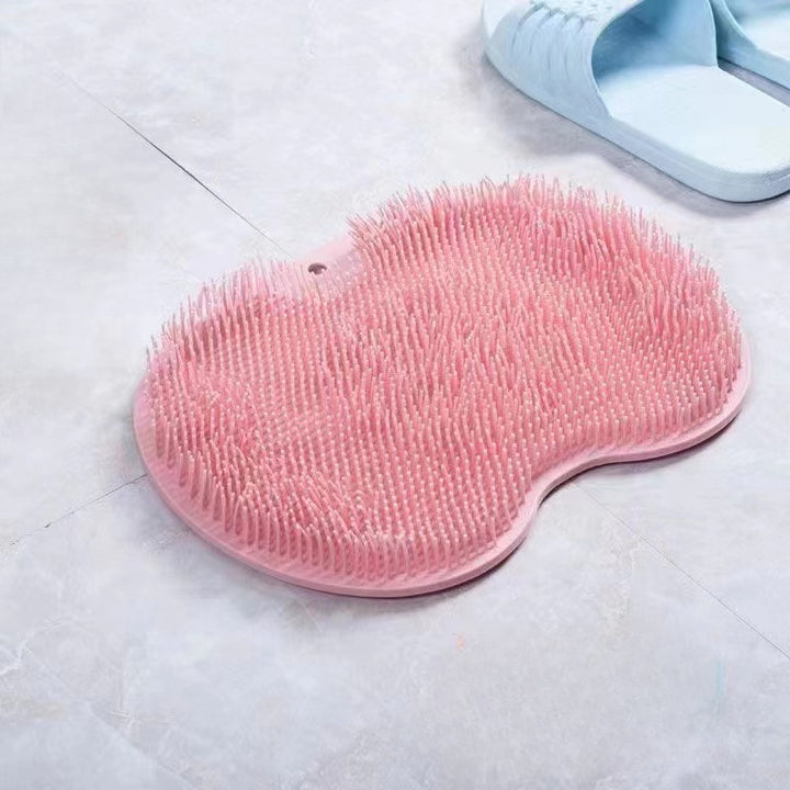 Back Wash Brush With Suckers Bathroom Body Massage Pad Back Massage Mat Scrubber Back Bath Brush Anti-Slip Clean Dead Skin