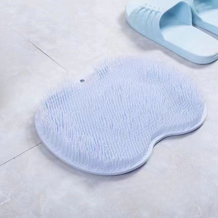 Back Wash Brush With Suckers Bathroom Body Massage Pad Back Massage Mat Scrubber Back Bath Brush Anti-Slip Clean Dead Skin