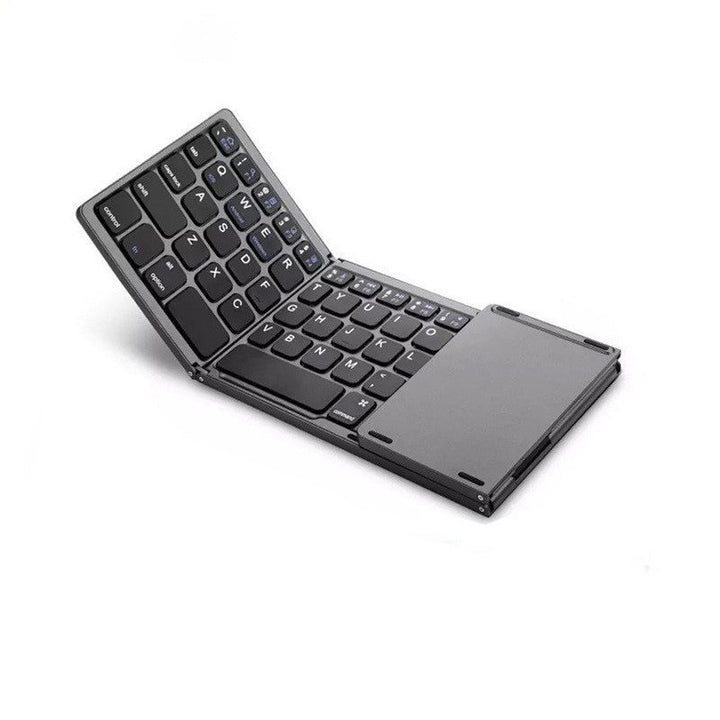 Ultra-thin Wireless Foldable Keyboard - Bi-fold/Three Fold Portable Keyboard for Three Systems Universal Office Silent