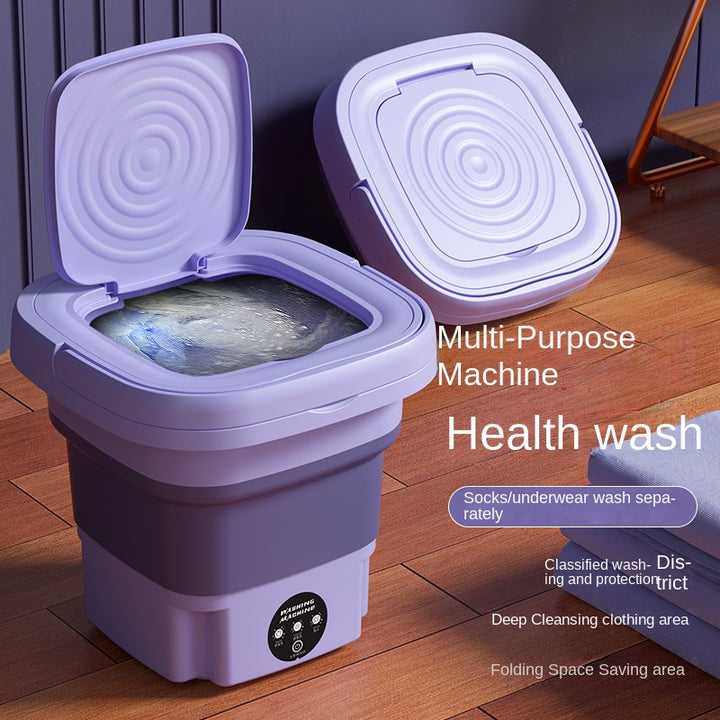 Portable Foldable 8L Mini Washing Machine - 3 Modes, Deep Cleaning, Soft Spin Dry for Business Trip, Home, RV, Washing Delicates