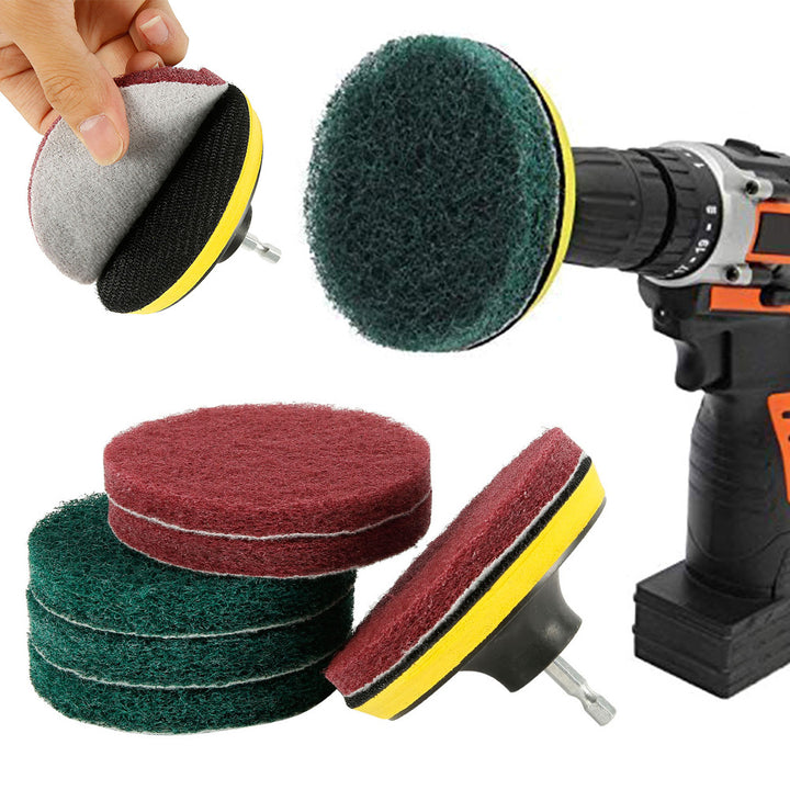 8pcs, Powerful Tile Scrubber Brush for Bathroom, Floor, and Tub Cleaning - Includes Scouring Pads and Cleaning Kit - Essential Apartment and College Dorm Supplies