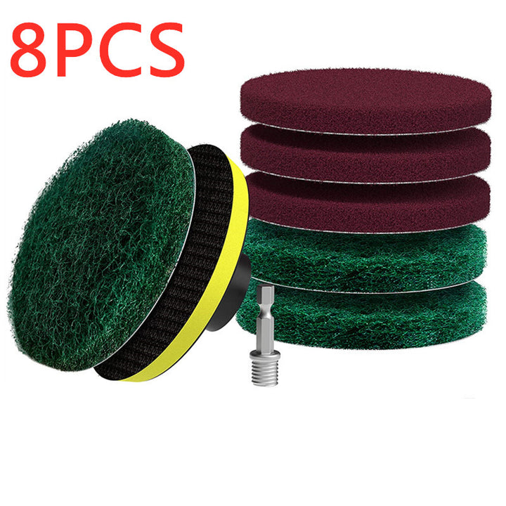 8pcs, Powerful Tile Scrubber Brush for Bathroom, Floor, and Tub Cleaning - Includes Scouring Pads and Cleaning Kit - Essential Apartment and College Dorm Supplies