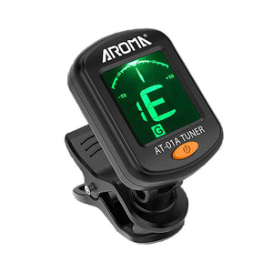 Guitar Tuner, Clip on Tuner for Guitar/Bass/Violin/Ukulele,Auto Power Off/One Button Operation/At-01A