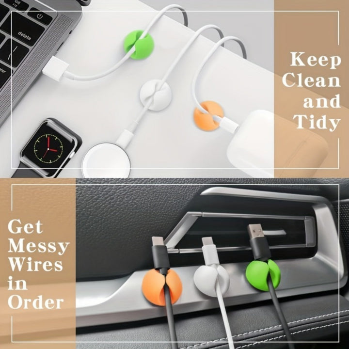 3pcs Cable Clips, The Ultimate Cord Holder & Cable Organizer For Desk, Home, Car & Office Supplies Desk Storage Organization