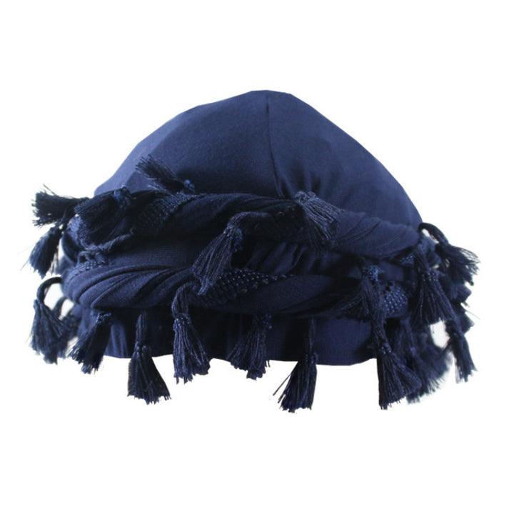 Turban For Men, Vintage Twist Head Wraps Durag With Tassel