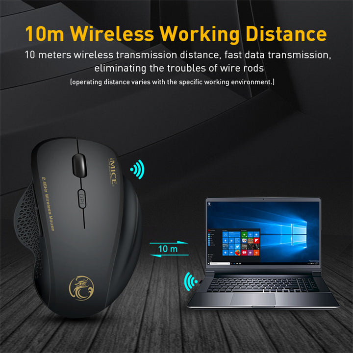 Wireless Mouse Ergonomic Computer Mouse PC Optical Mause With USB Receiver 6 Buttons 2.4Ghz Wireless Mice 1600 DPI For Laptop