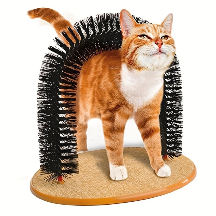 [Self Grooming Cat Arch Toy] Cat Arch Self Grooming And Massage Toy, Multifunctional Cat Hair Brush Cat Scratching Toy For Cats Kittens Interactive Supply