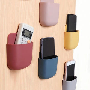 Organisateur mural polyvalent pour téléphones, prises et télécommandes – Boîte de rangement pliable pour télécommandes TV et climatiseur, organisateur de bureau et de tiroir pour le rangement à la maison