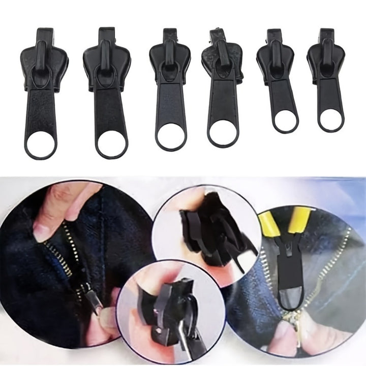 6pcs Instant Zipper Repair Kit With Universal Design & Multiple Sizes, Replacement Zipper