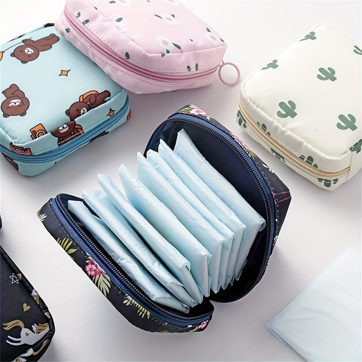 1pc Creative Simple Sanitary Towel Storage Bag, Multifunctional Travel Waterproof Bag, Cosmetic Organizer, Ideal choice for Gifts