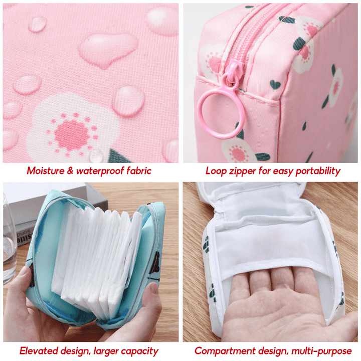 1pc Creative Simple Sanitary Towel Storage Bag, Multifunctional Travel Waterproof Bag, Cosmetic Organizer, Ideal choice for Gifts