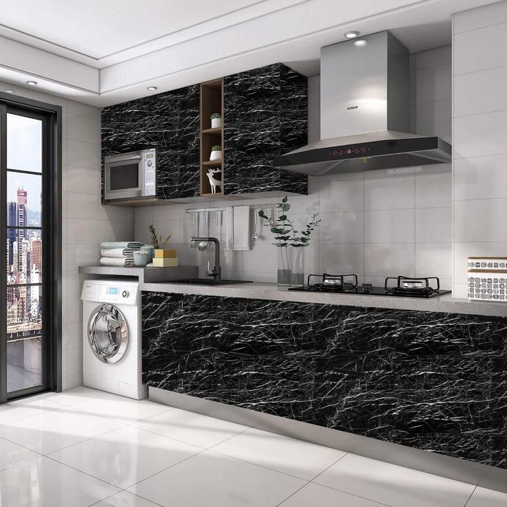 1 Roll Ultra-Thick Peel & Stick Wallpaper - Self-Adhesive, Removable, Waterproof & Oil-Proof - Ideal for Hassle-Free Kitchen & Bathroom Makeovers!