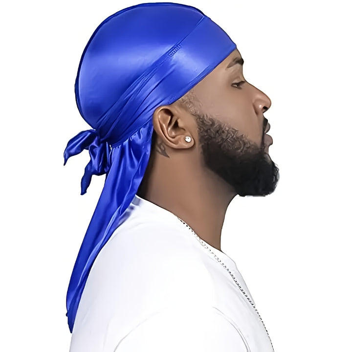 ZTZI 1/2/3/10 Pack Men'S Durag Shower Cap Bandana, 100% Polyester Long Tail Waves Cap, Unscented, Bathroom Accessories