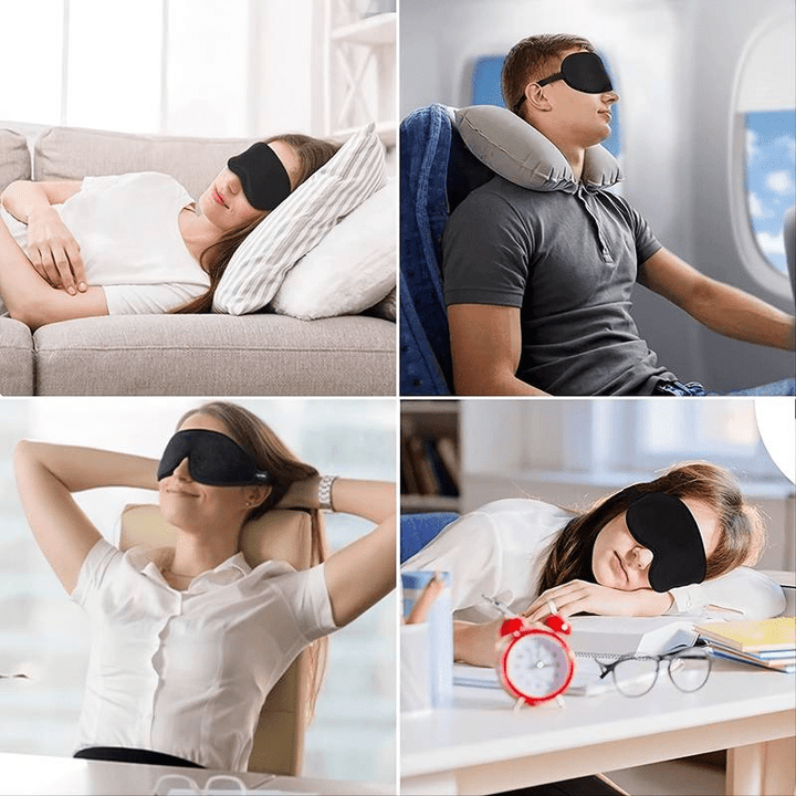 Ultra-Lightweight 3D Blackout Eye Mask for Deep Sleep - Perfect for Home, Travel & Camping