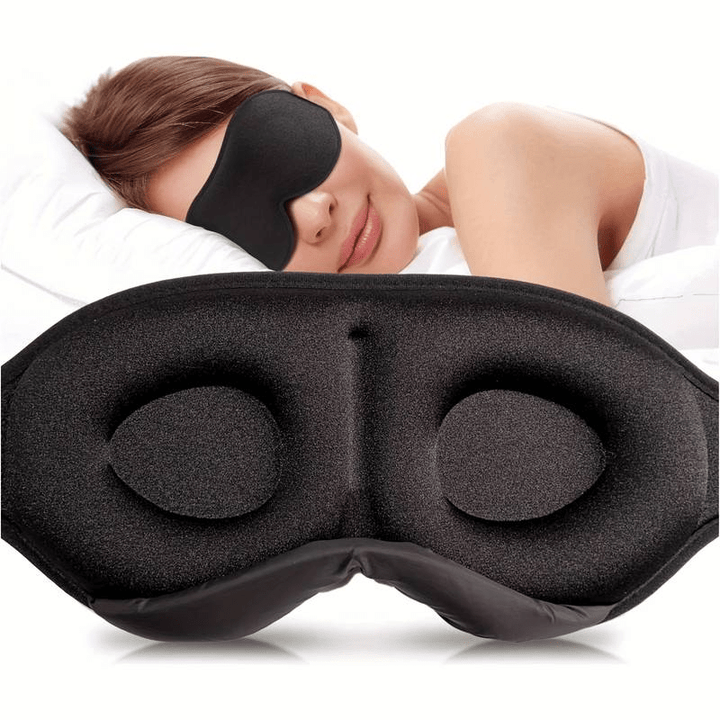 Ultra-Lightweight 3D Blackout Eye Mask for Deep Sleep - Perfect for Home, Travel & Camping