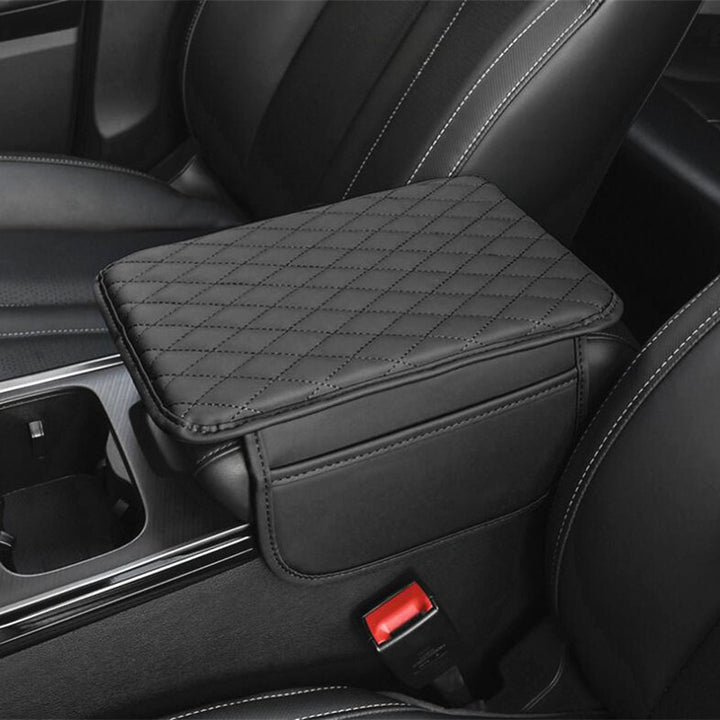 [Car Armrest Box] 1pc Car Armrest Box Heightening Pad With Side Storage Bag - Car Armrest Box Cushion - Universal For Four Seasons Car Interior Decoration Accessories