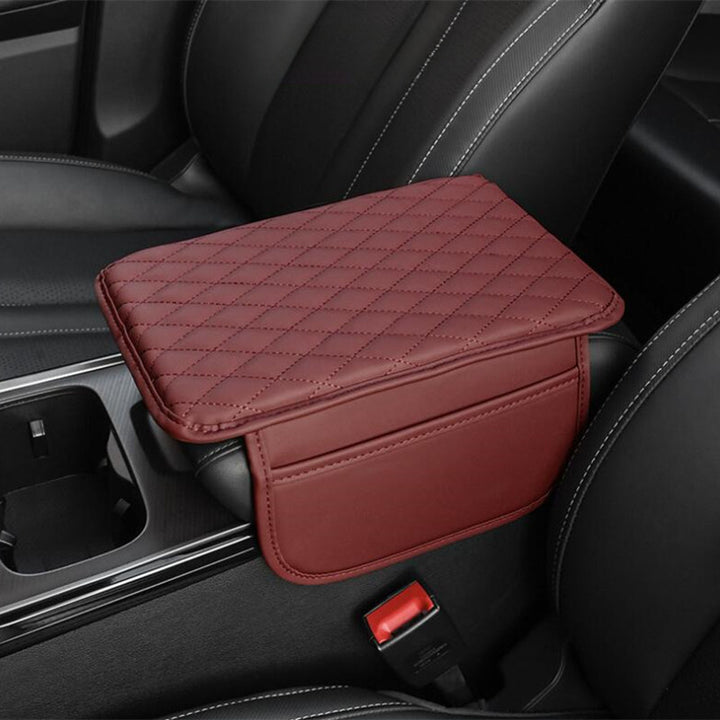 [Car Armrest Box] 1pc Car Armrest Box Heightening Pad With Side Storage Bag - Car Armrest Box Cushion - Universal For Four Seasons Car Interior Decoration Accessories