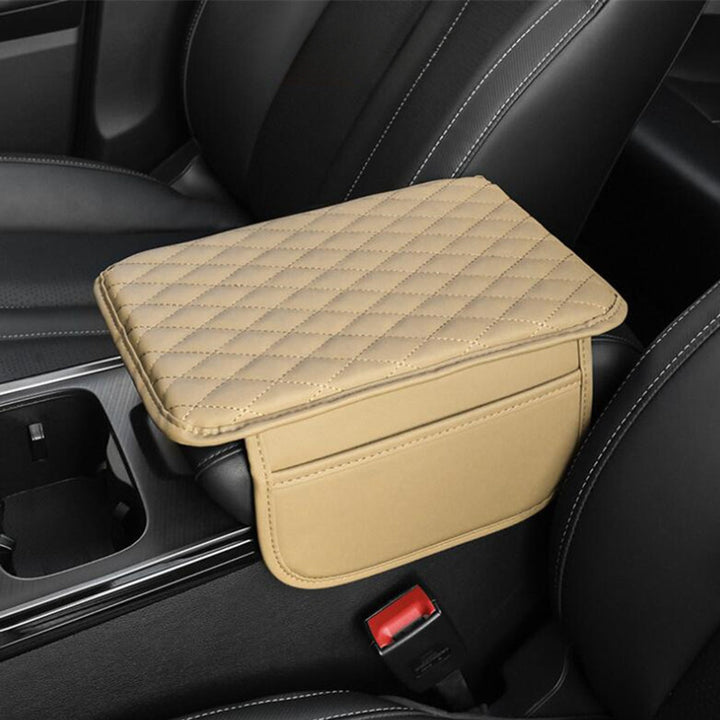 [Car Armrest Box] 1pc Car Armrest Box Heightening Pad With Side Storage Bag - Car Armrest Box Cushion - Universal For Four Seasons Car Interior Decoration Accessories
