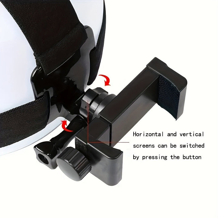 Adjustable Head-mounted Phone Camera Fixed Stand First Person Viewing Angle Shooting Video Camera Live